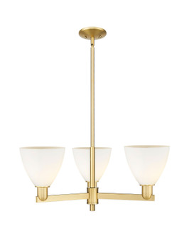 Arcadia Three Light Pendant in Satin Gold (405|7163CRSGGBD751)