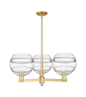 Arcadia Three Light Pendant in Satin Gold (405|7163CRSGG55610CL)
