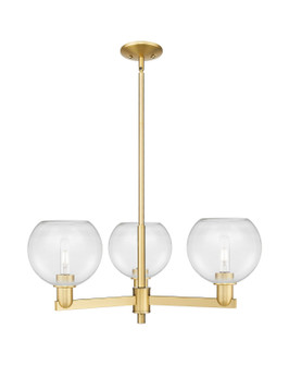 Arcadia Three Light Pendant in Satin Gold (405|7163CRSGG1228)