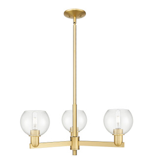 Arcadia Three Light Pendant in Satin Gold (405|7163CRSGG1226)