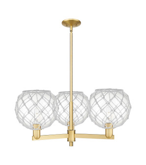 Arcadia Three Light Pendant in Satin Gold (405|7163CRSGG12210RW)