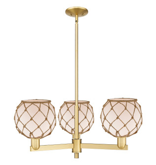 Arcadia Three Light Pendant in Satin Gold (405|7163CRSGG1218RB)
