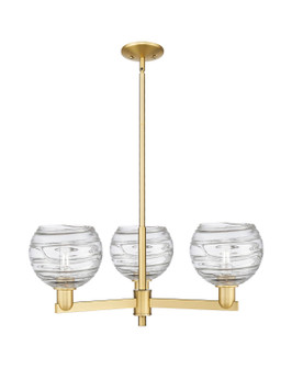 Arcadia Three Light Pendant in Satin Gold (405|7163CRSGG12138CL)