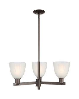 Arcadia Three Light Pendant in Oil Rubbed Bronze (405|7163CROBG381)