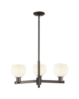 Arcadia Three Light Pendant in Oil Rubbed Bronze (405|7163CROBG12176WV)