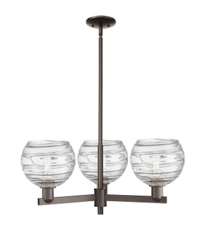 Arcadia Three Light Pendant in Oil Rubbed Bronze (405|7163CROBG12138CL)