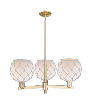 Arcadia Three Light Pendant in Champagne Bronze (405|7163CRCBG1218RW)