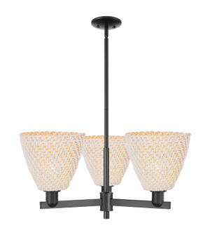 Arcadia Three Light Pendant in Matte Black (405|7163CRBKNBD9NAT)