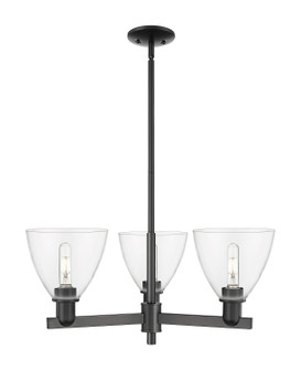 Arcadia Three Light Pendant in Matte Black (405|7163CRBKGBD752)