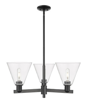 Arcadia Three Light Pendant in Matte Black (405|7163CRBKGBC82)