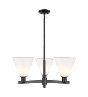 Arcadia Three Light Pendant in Matte Black (405|7163CRBKGBC81)