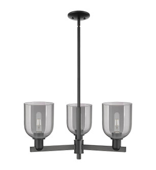 Arcadia Three Light Pendant in Matte Black (405|7163CRBKG5586SM)