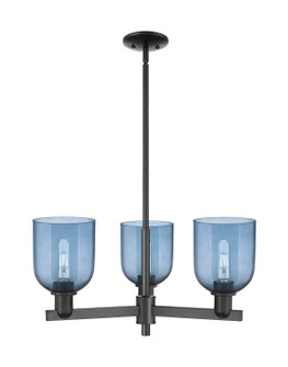 Arcadia Three Light Pendant in Matte Black (405|7163CRBKG5586BL)