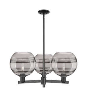 Arcadia Three Light Pendant in Matte Black (405|7163CRBKG55610SM)