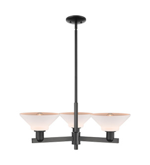 Arcadia Three Light Pendant in Matte Black (405|7163CRBKG131)