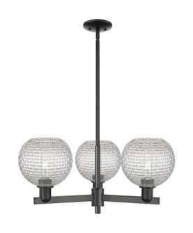 Arcadia Three Light Pendant in Matte Black (405|7163CRBKG122C8CL)