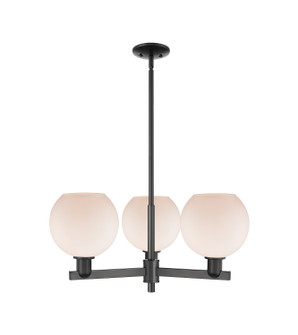Arcadia Three Light Pendant in Matte Black (405|7163CRBKG1218)