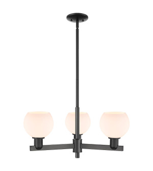 Arcadia Three Light Pendant in Matte Black (405|7163CRBKG1216)