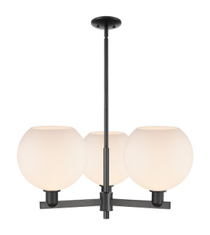 Arcadia Three Light Pendant in Matte Black (405|7163CRBKG12110)