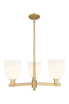 Arcadia Three Light Pendant in Brushed Brass (405|7163CRBBG5586GWH)
