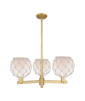 Arcadia Three Light Pendant in Brushed Brass (405|7163CRBBG1218RW)
