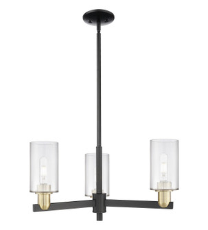 Arcadia Three Light Pendant in Black Antique Brass (405|7163CRBABG802)