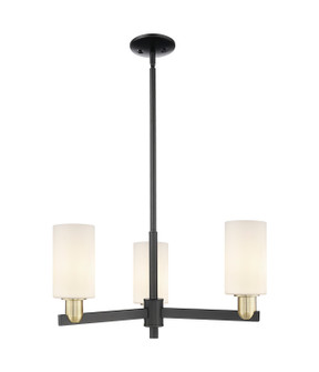 Arcadia Three Light Pendant in Black Antique Brass (405|7163CRBABG801)