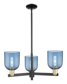 Arcadia Three Light Pendant in Black Antique Brass (405|7163CRBABG5586BL)