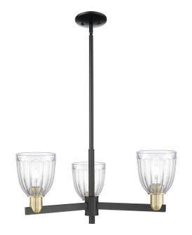 Arcadia Three Light Pendant in Black Antique Brass (405|7163CRBABG442)