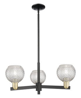Arcadia Three Light Pendant in Black Antique Brass (405|7163CRBABG122C6CL)