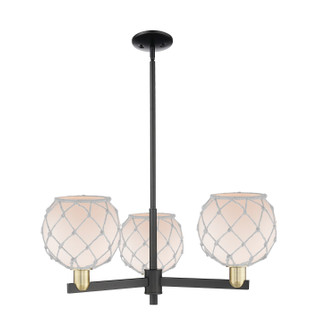 Arcadia Three Light Pendant in Black Antique Brass (405|7163CRBABG1218RW)