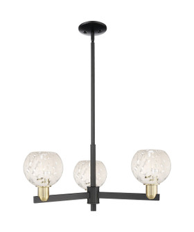 Arcadia Three Light Pendant in Black Antique Brass (405|7163CRBABG12166WM)