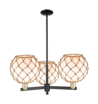 Arcadia Three Light Pendant in Black Antique Brass (405|7163CRBABG12110RB)