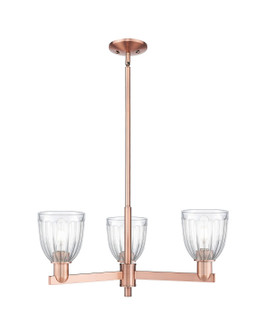 Arcadia Three Light Pendant in Antique Copper (405|7163CRACG442)