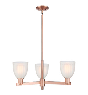 Arcadia Three Light Pendant in Antique Copper (405|7163CRACG441)