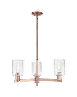 Arcadia Three Light Pendant in Antique Copper (405|7163CRACG342)