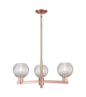 Arcadia Three Light Pendant in Antique Copper (405|7163CRACG122C6CL)