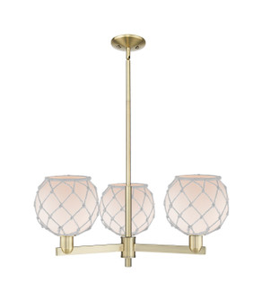 Arcadia Three Light Pendant in Antique Brass (405|7163CRABG1218RW)