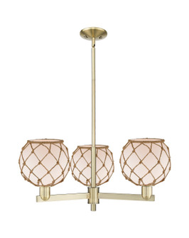 Arcadia Three Light Pendant in Antique Brass (405|7163CRABG1218RB)