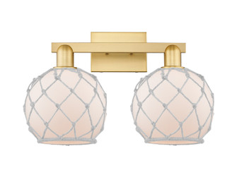 Arcadia Two Light Bath Vanity in Satin Gold (405|7162WSGG1218RW)