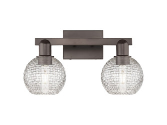 Arcadia Two Light Bath Vanity in Oil Rubbed Bronze (405|7162WOBG122C6CL)