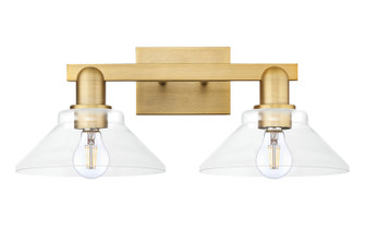 Arcadia Two Light Bath Vanity in Brushed Brass (405|7162WBBG132)