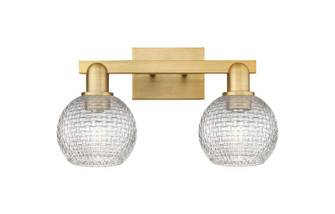 Arcadia Two Light Bath Vanity in Brushed Brass (405|7162WBBG122C6CL)