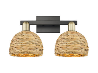 Arcadia Two Light Bath Vanity in Black Antique Brass (405|7162WBABRBD8NAT)