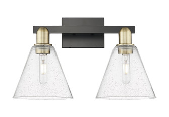 Arcadia Two Light Bath Vanity in Black Antique Brass (405|7162WBABGBC84)