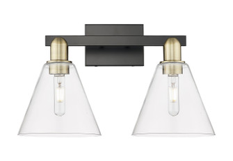 Arcadia Two Light Bath Vanity in Black Antique Brass (405|7162WBABGBC82)
