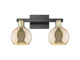 Arcadia Two Light Bath Vanity in Black Antique Brass (405|7162WBABG1286)
