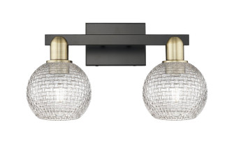 Arcadia Two Light Bath Vanity in Black Antique Brass (405|7162WBABG122C6CL)