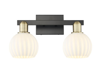 Arcadia Two Light Bath Vanity in Black Antique Brass (405|7162WBABG12176WV)