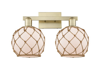Arcadia Two Light Bath Vanity in Antique Brass (405|7162WABG1218RB)